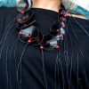 laser cut leather necklace