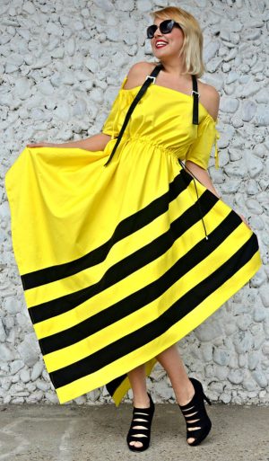lemon yellow dress