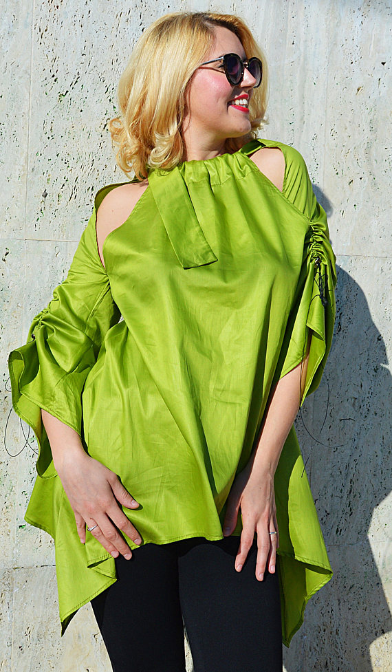 Lime sales green blouse