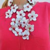 Floral Leather Necklace
